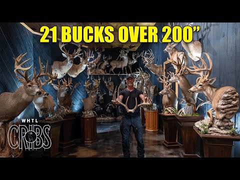 INSANE Trophy Room Full Of 21 Bucks Over 200 Inches! Spook Spann's Whitetail Cribs